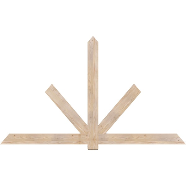 Ekena Millwork Kennewick Smooth Timber Gable Bracket, Douglas Fir, 96"W x 56"H x 1 1/2"D x 5 1/2"F, 14/12 Pitch GBW096X56X0206KEN00SDF - main